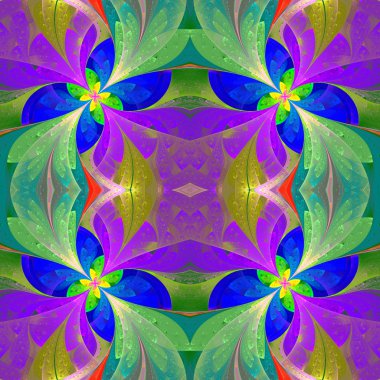 Vitray Rüzgar çok renkli güzel simetrik desen