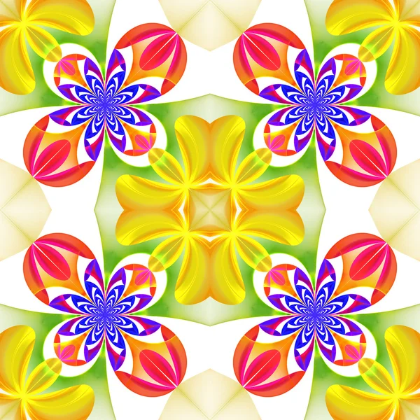 Beautiful symmetrical pattern of the flower petals in fractal de — Stock Photo, Image