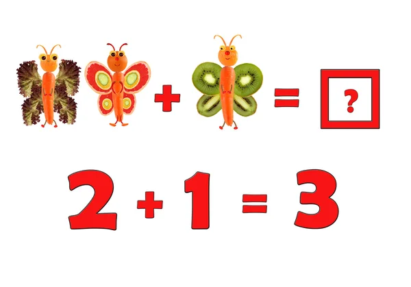 Illustration av utbildning matematik för förskolebarn. Th — Stockfoto