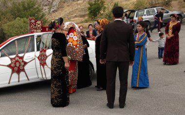 Kov-Ata, Turkmenistan - October 18: Turkmen national wedding in 