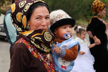 Kov-Ata, Turkmenistan - October 18: Portrait of an unknown Asian