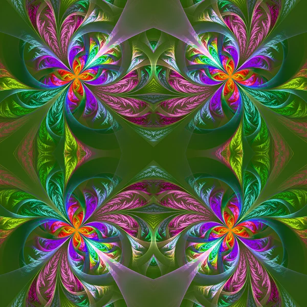 Simetrik çok renkli fraktal oyma. Koleksiyon - ayaz patt