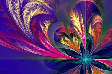 Çapraz asimetrik çok renkli fraktal oyma. Koleksiyon - f