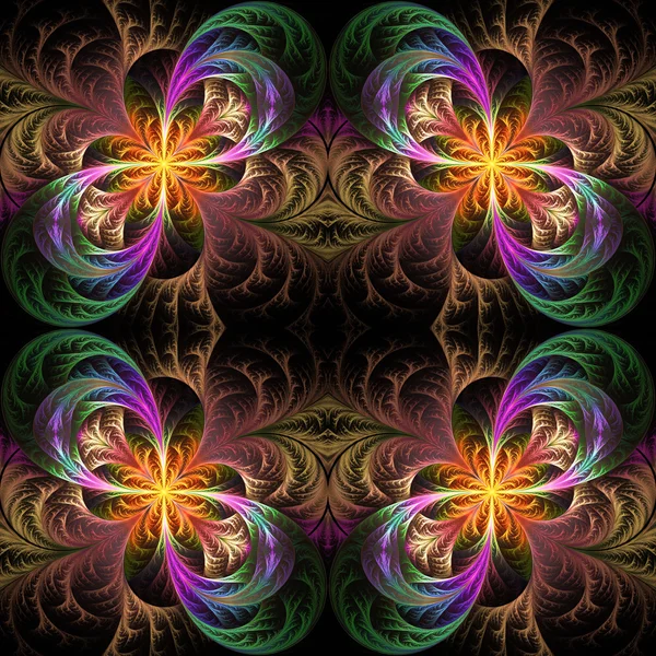 Fabuloso fondo sin costuras en el diseño fractal. Se puede utilizar f —  Fotos de Stock