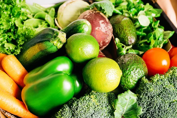 Fresh Vegetables Table Market Fresh Vegetables Green Food Super Food — Stock Photo, Image