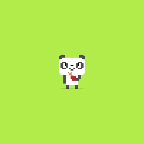 Pixel konst panda — Stock vektor