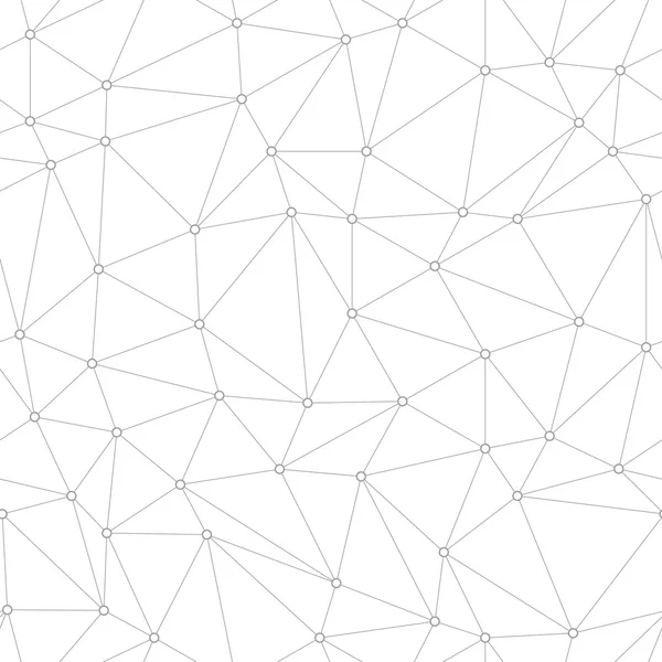 Verbindungen Hintergrund, Dreiecke mit Punkten — Stockvektor