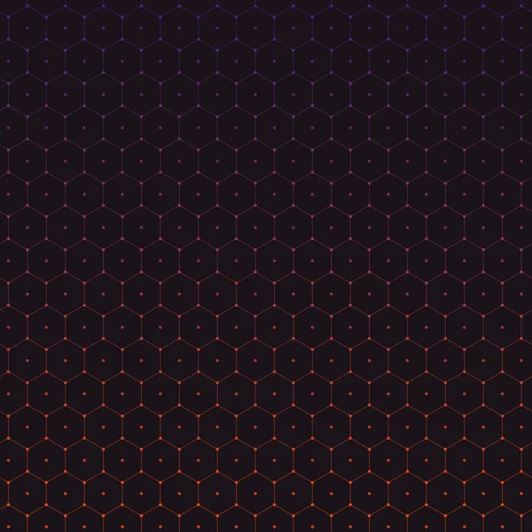 Fondo abstracto con hexágonos de gradiente — Vector de stock