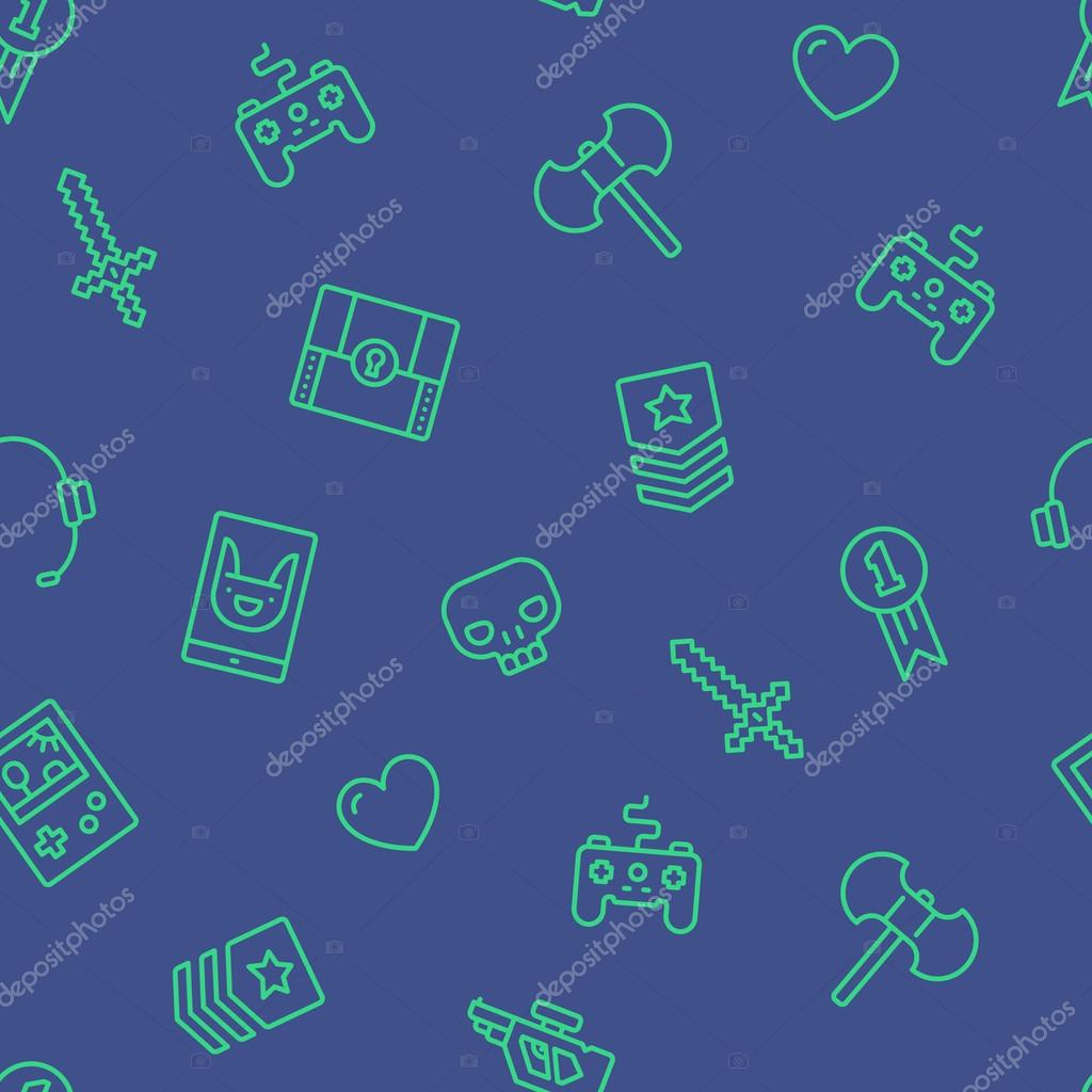 Fundo De ícones Gamer Vetores De Stock Chuckchee 122737968