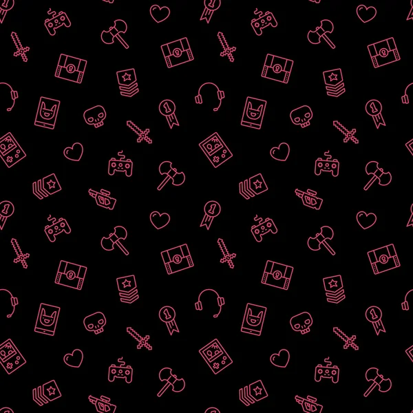 Gamer Iconos Fondo — Vector de stock