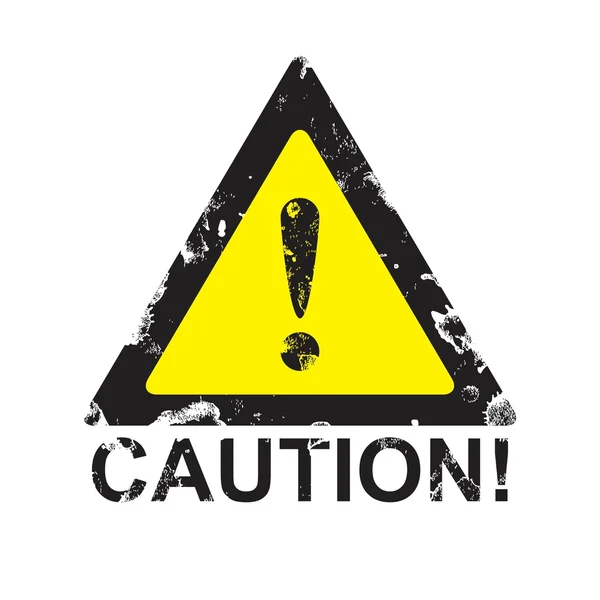 Caution grunge  sign — Stock Vector