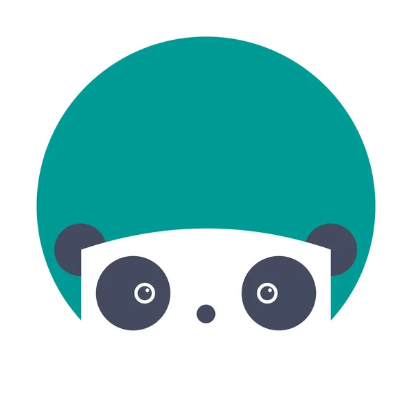 Panda plana oso iconos — Vector de stock