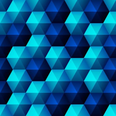 Kabartma mavi altıgenler