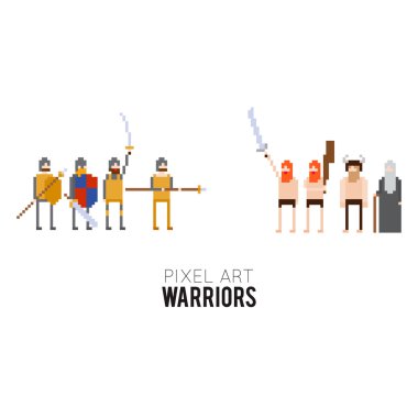 Pixel Warriors icons clipart
