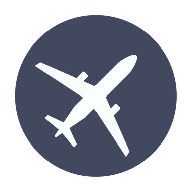 Ariplane yuvarlak simge