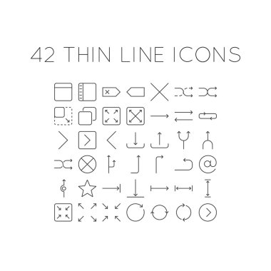 Arrows Thin Line Icons