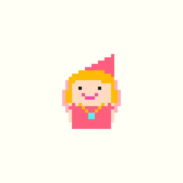 Pixel Princesa ícone —  Vetores de Stock