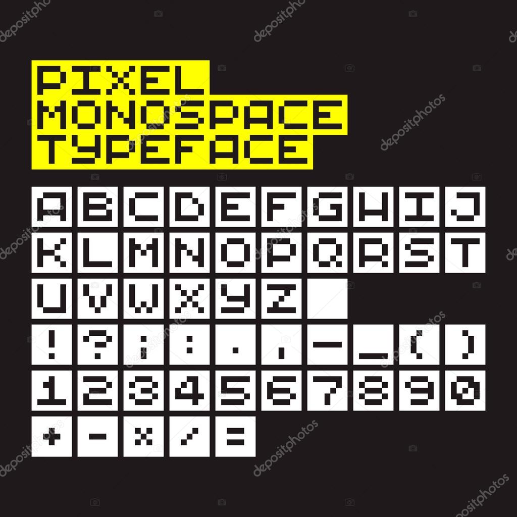 Pixel  alphabet, font
