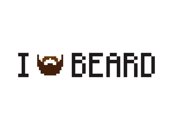 Знак "Я люблю бороду" — стоковый вектор