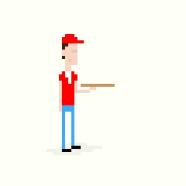 pizza kutusu tutarak servis elemanı