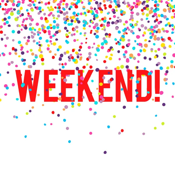 hafta sonu arka plan düşen konfeti ile