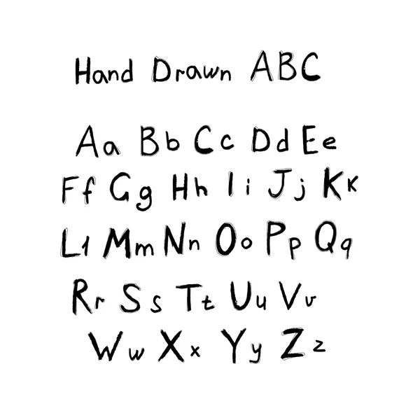 Hand getekend abc — Stockvector