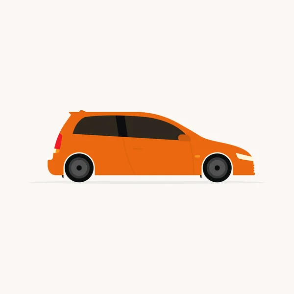 Ícone liso laranja brilhante do carro —  Vetores de Stock