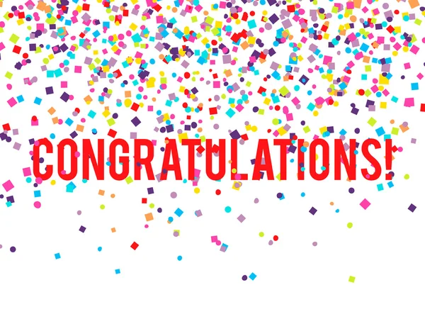 Tebrikler arka plan düşen konfeti ile