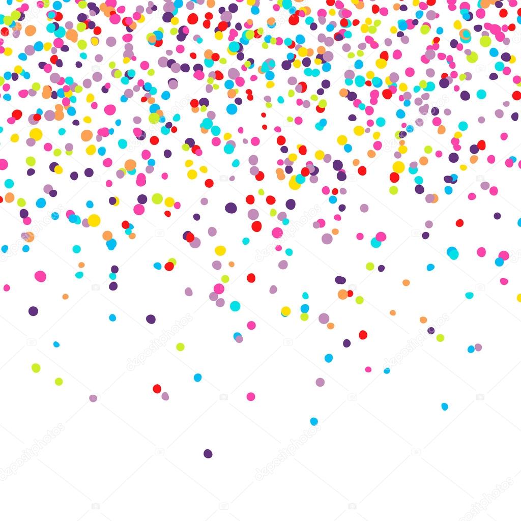 background with falling confetti