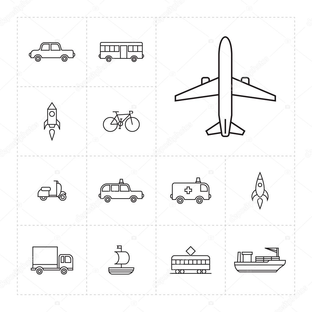 icons with different vehicles