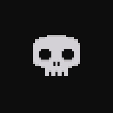 Piksel sanat 8-bit kafatası