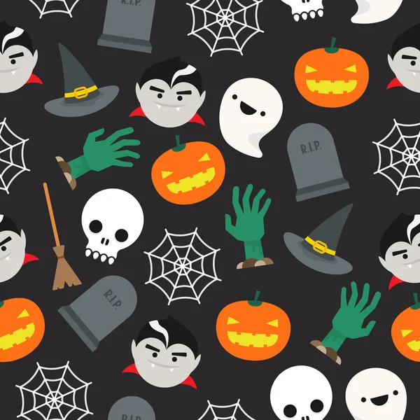 Hintergrund mit Halloween-Muster — Stockvektor