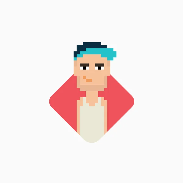 Pixel art gars — Image vectorielle