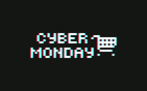 Cyber måndag kundvagn — Stock vektor