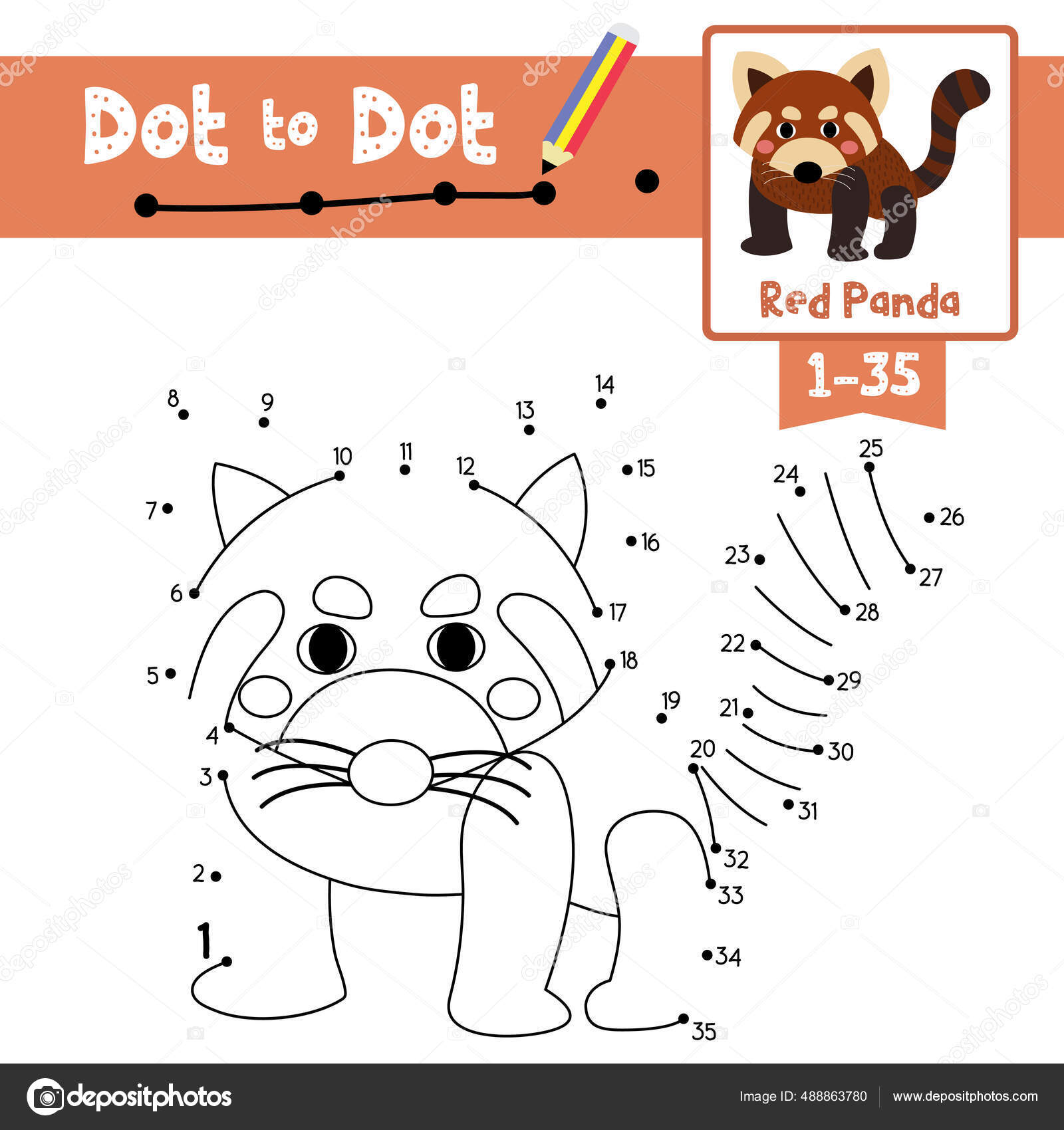 Desenhar e colorir o jogo educacional panda bonito dos desenhos animados e  planilhas para ilustração vetorial de criança