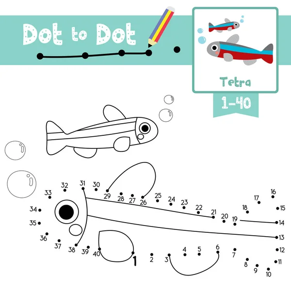 Dot Dot Juego Educativo Libro Para Colorear Del Personaje Dibujos — Archivo Imágenes Vectoriales