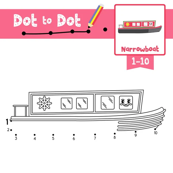 Dot Dot Juego Educativo Libro Para Colorear Transporte Dibujos Animados — Archivo Imágenes Vectoriales