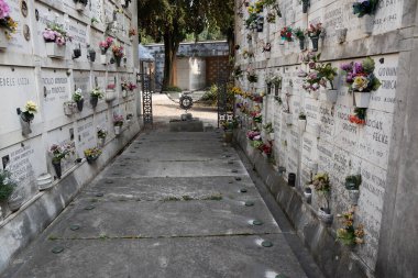 Venedik, İtalya - 13 Ekim 2019: Mezarlık San Michele.