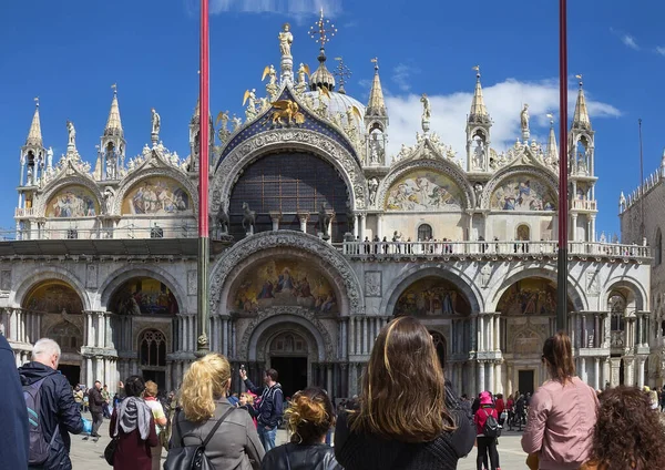 Velence Olaszország Április 2018 Egy Azonosítatlan Turista Piazza San Marco — Stock Fotó