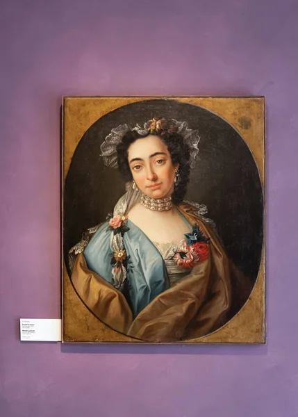 Burano Italia Octubre 2019 Exposición Del Museo Encaje Retrato Mujer —  Fotos de Stock