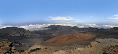  Haleakala yanardağ, Maui, Hawaii.Panorama.