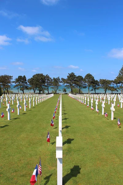 Normandy American Cemetery Memorial Een Begraafplaats Gedenkteken Uit Tweede Wereldoorlog — Stockfoto
