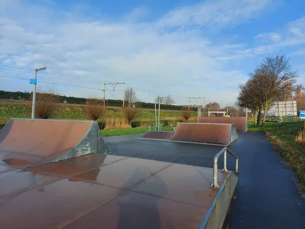 Skaterplatz Für Kinder Und Jugendliche Jugendzentrum Blok Nieuwerkerk Aan Den — Stockfoto