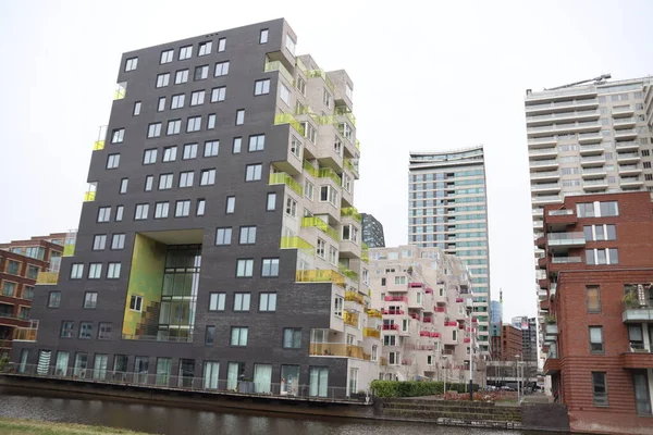 Woningbouw Zuidas Zakenwijk Amsterdam Stockfoto