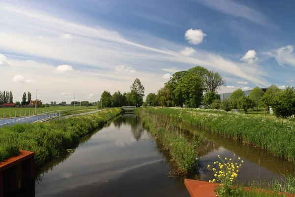 Pólder Más Bajo Los Países Bajos Zuidplaspolder Entre Gouda Rotterdam — Foto de Stock