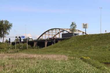 A20 motorway road at the Moordrechtboog at the area for new village in future in the Zuidplaspolder in the Netherlands
