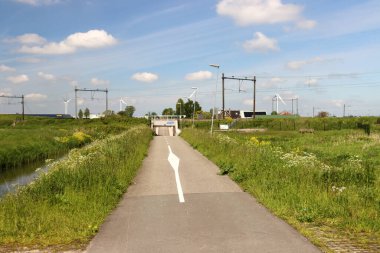 Tunnel under the railroad track between Gouda and The Hague in Zuidplaspolder where new village will be build. 