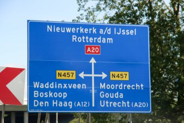 N219 regional road named Eerste Tochtweg at the area for new village in future in the Zuidplaspolder in Netherlands