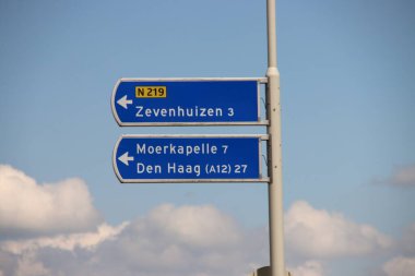 N219 regional road named Eerste Tochtweg at the area for new village in future in the Zuidplaspolder in Netherlands