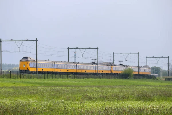 Icm Koploper Intercity Train Rotterdam Gouda Zuidplaspolder — Stock Photo, Image